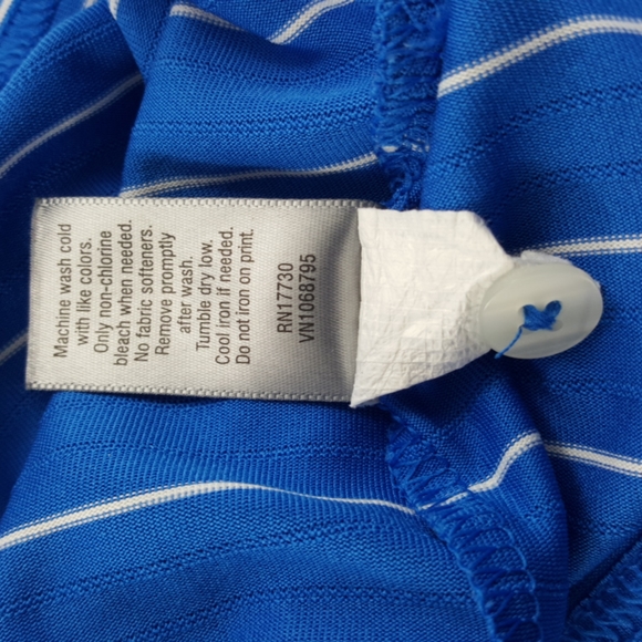 CHAMPION GOLF Blue Stripe Unisex Polo Golf Shirt (Men's - S, Women's - M) - Picture 12 of 12